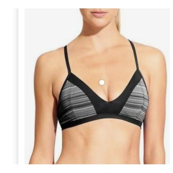 Athleta Veracruz Striped Triangle Bikini Top-X Large-Adjustable Straps-Lined - Picture 1 of 7